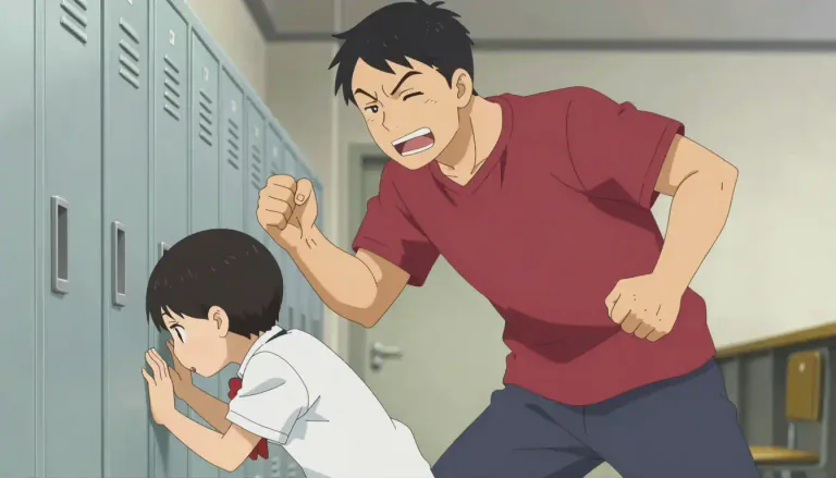 Visual representation of "bully" - A person who uses strength or power to harm or intimidate those who are weaker.