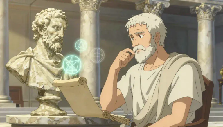 Visual representation of "platonist" - A person who follows or believes in the philosophy of Plato, a Greek philosopher.