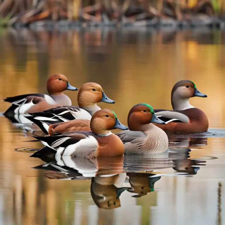 Visual representation of "wigeon" - A type of duck that lives in North America and Northern Asia.