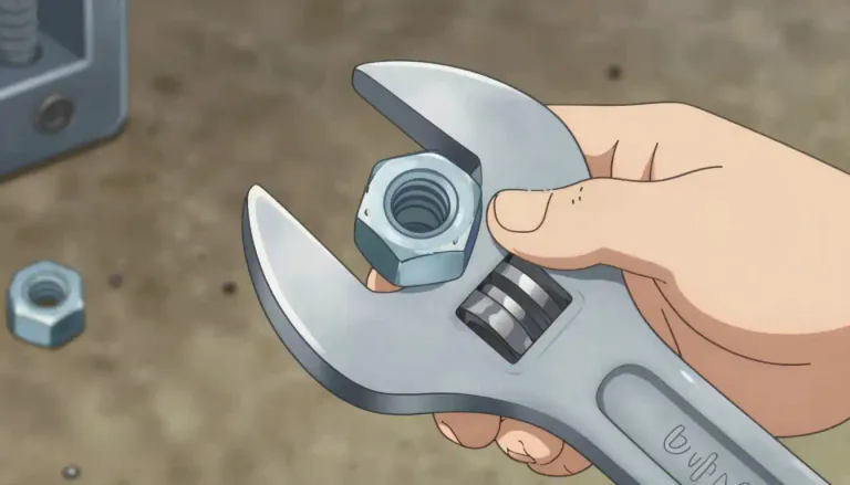 Visual representation of "wrench" - A tool used to turn nuts and bolts.