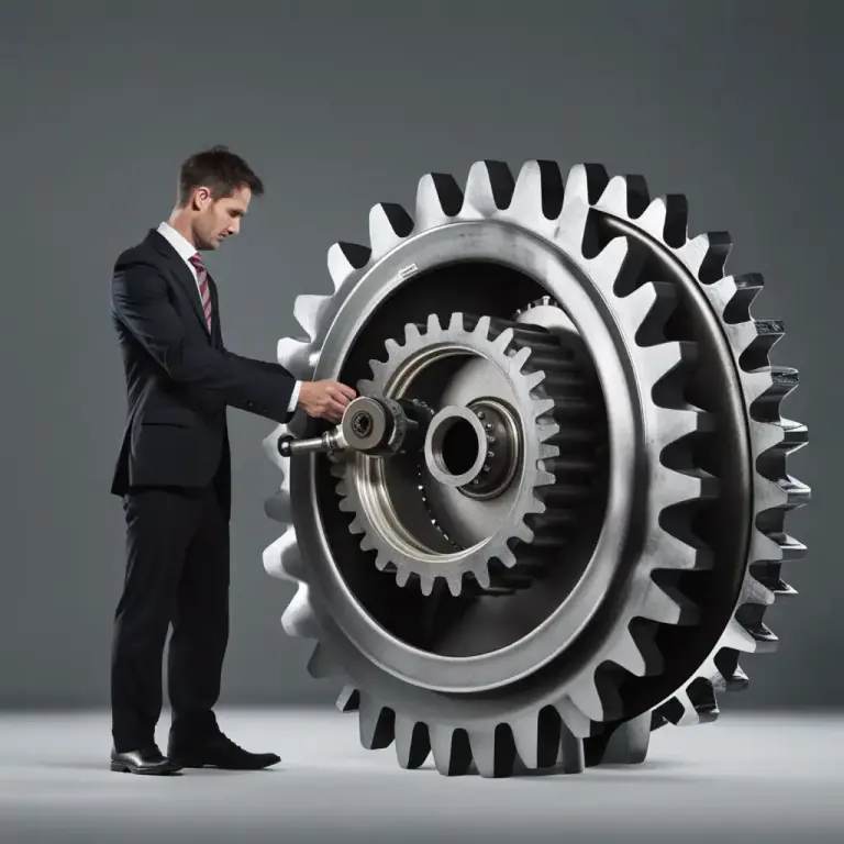 Visual representation of "oil the wheels" - To make something run smoothly or operate well, often by helping two or more things or people work together.