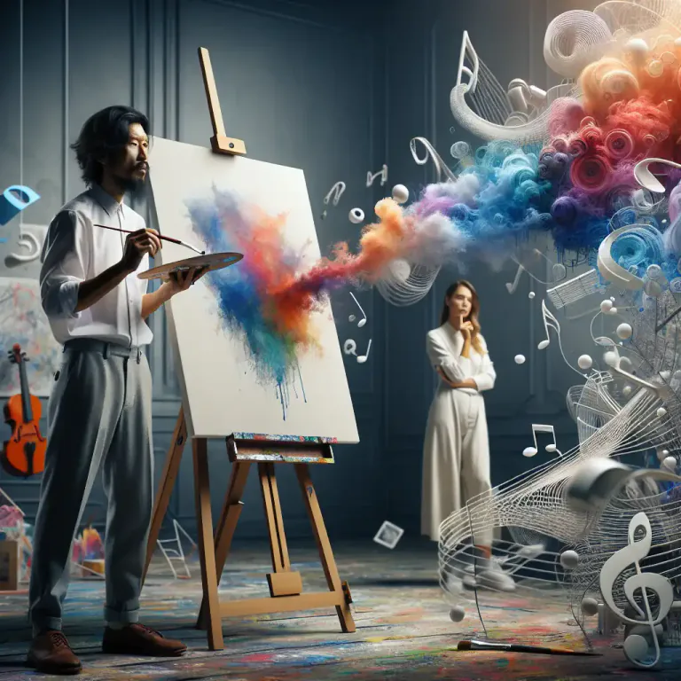 Visual representation of "stylistic" - expressing style, especially in literature, music or art