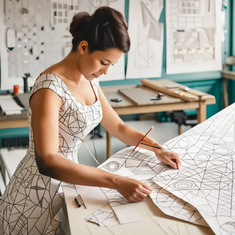 Visual representation of "pattern" - A model or guide for making something.