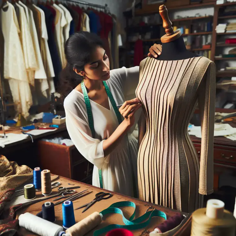 Visual representation of "dart" - A tapered tuck made in dressmaking