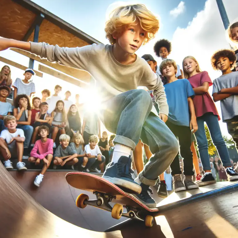 Visual representation of "grommet" - A young person who is very skilled in surfing or skateboarding