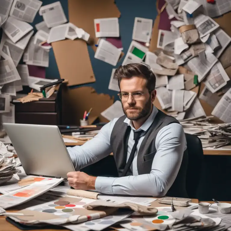 Visual representation of "pack up" - To stop doing something, typically a job or work