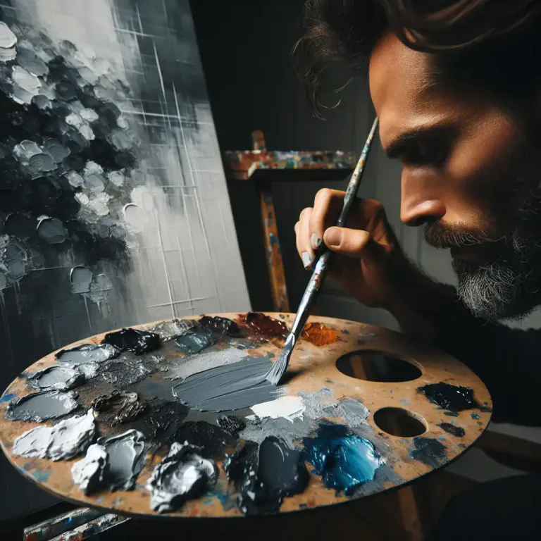 Visual representation of "vanadium" - A particular kind of grey or silvery-color pigment used in creating paints, dyes, and inks.