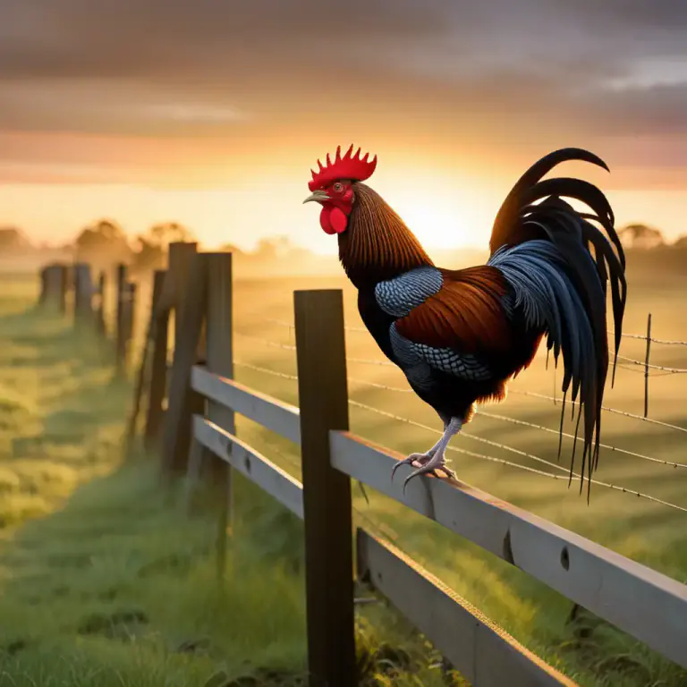 Visual representation of "crow" - The action of a rooster making a characteristic call