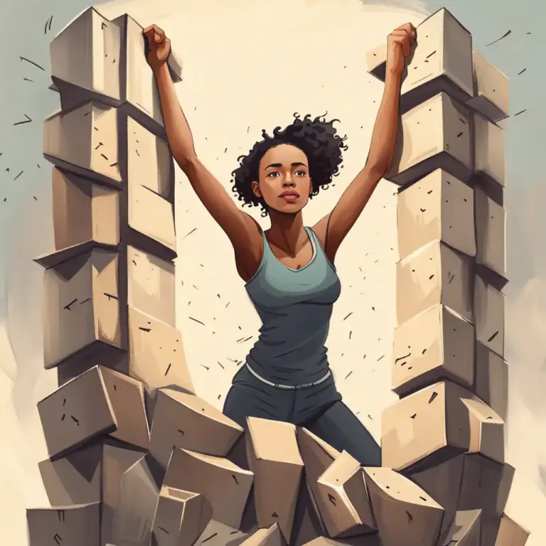 Visual representation of "win through" - To succeed, especially after facing difficulties or challenges