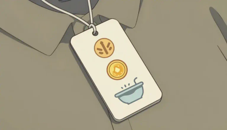 Visual representation of "hangtag" - A piece of paper or plastic that is attached to a product to provide information such as its brand, price, or care instructions.