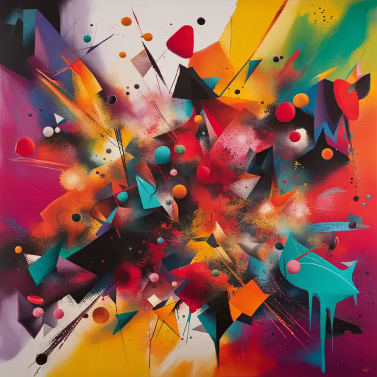Visual representation of "abstract" - An abstract work of art.