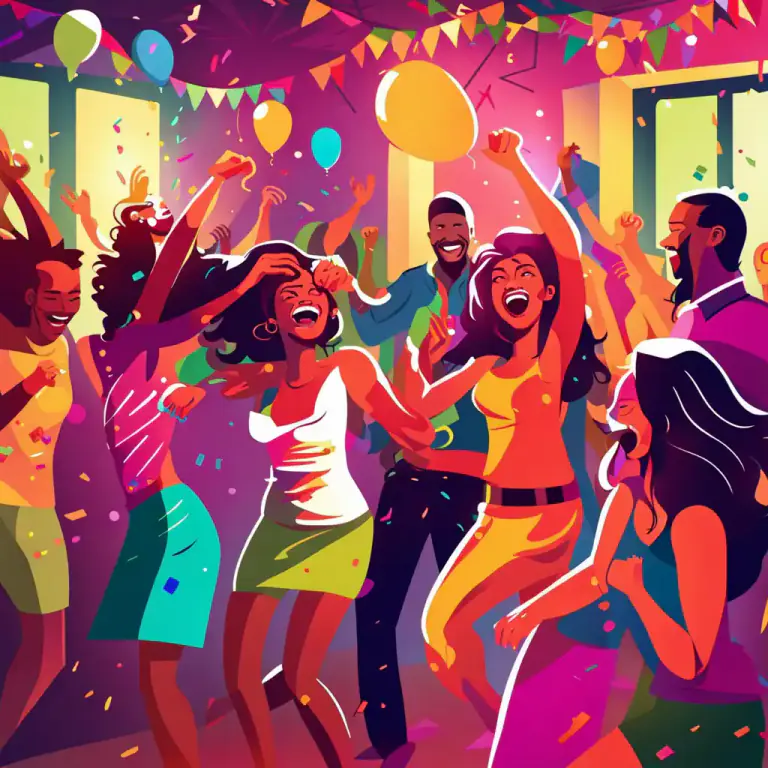 Visual representation of "off the hook" - In an enthusiastic or excited state.