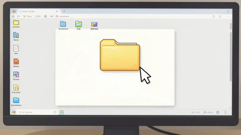 Visual representation of "desktop" - The working area of a computer screen where you can see and open your files