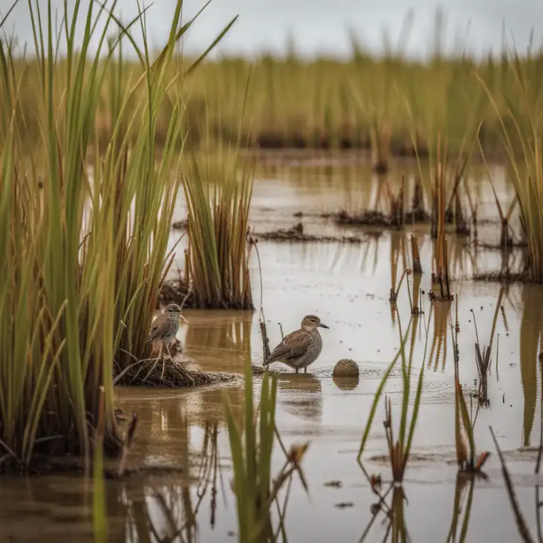 Visual representation of "morass" - An area of muddy or marshy ground.