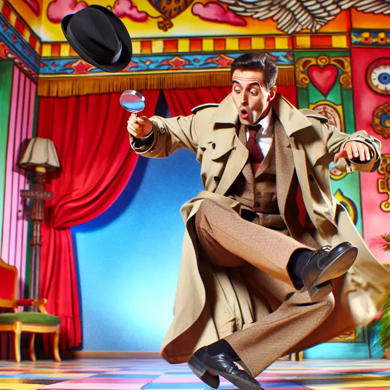 Visual representation of "slapstick" - Relating to or characteristic of slapstick comedy