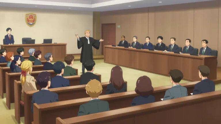Visual representation of "impanel" - To choose and set up a jury to work on a trial in court