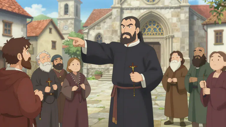 Visual representation of "popish" - Related to the Roman Catholic Church, often used negatively