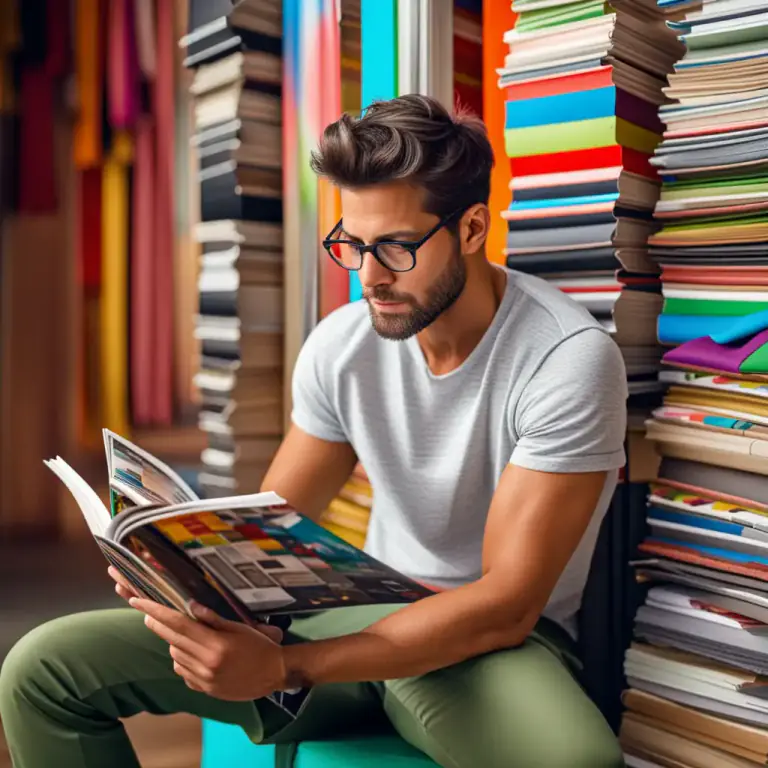 Visual representation of "leaf" - To turn over pages in a casual or relaxed way