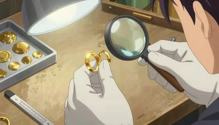 Visual representation of "karat" - A unit of weight for measuring the purity of gold, with 24 karats equal to pure gold.