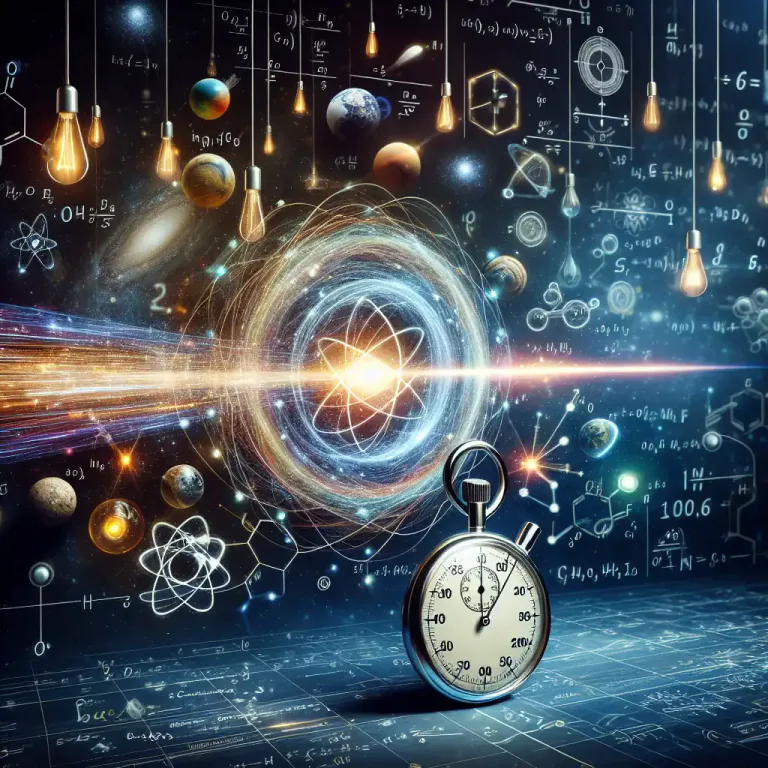 Visual representation of "jiffy" - A very short period of time in physics, equals the time it takes for light to travel one fermi
