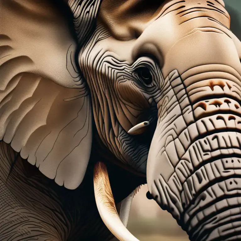 Visual representation of "tush" - A long pointed tooth, such as one in an elephant or a walrus