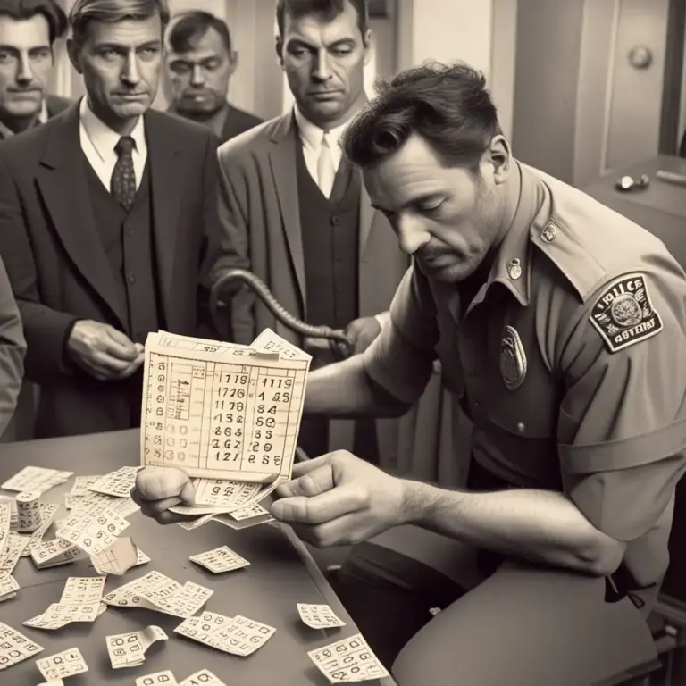Visual representation of "numbers game" - An illegal lottery based on the random selection of numbers, often organized by criminals.