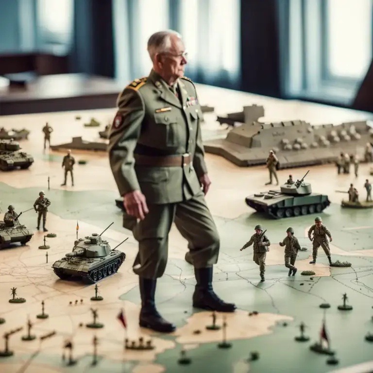 Visual representation of "strategy" - In military, the art of planning and directing large military movements and operations.