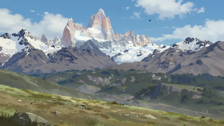 Visual representation of "andean" - Relating to the Andes mountains in South America.