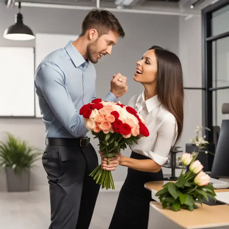 Visual representation of "make a play for somebody/something" - To attempt to attract or win someone's attention or affection.