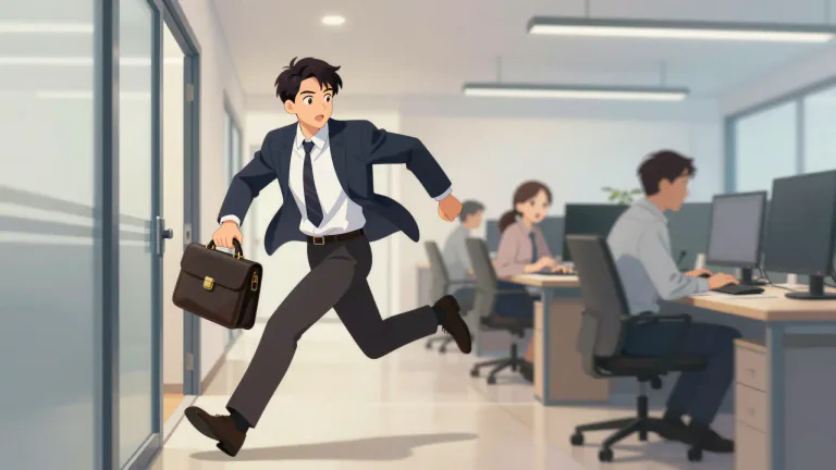 Visual representation of "hit the ground running" - To begin a task or job immediately and energetically.
