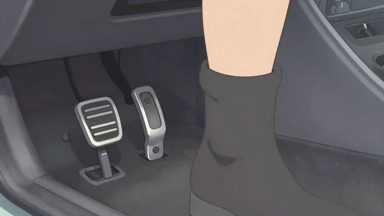 Visual representation of "pedal" - A lever that you push with your foot to control a vehicle or machine.