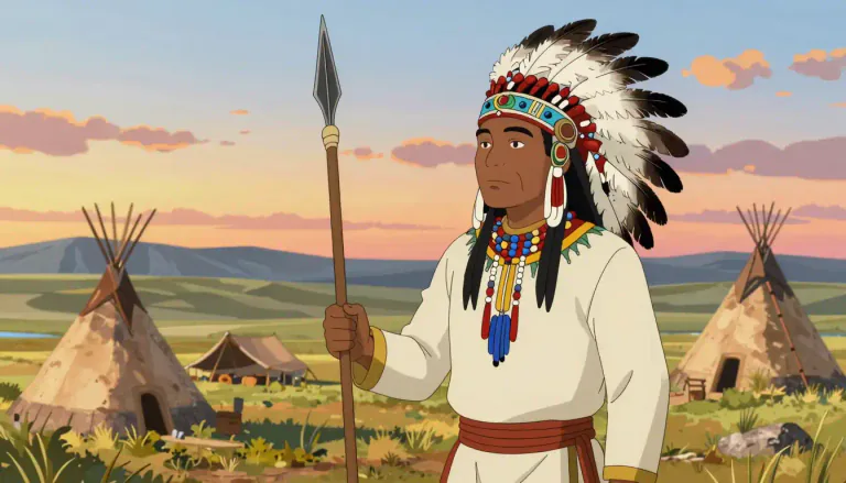 Visual representation of "blackfoot" - A member of a Native American people living in Montana, Idaho, and Alberta in Canada.