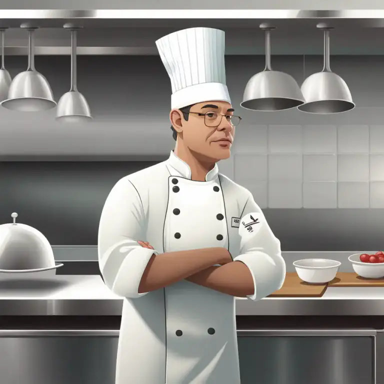 Visual representation of "toque" - A tall, white hat worn by a chef