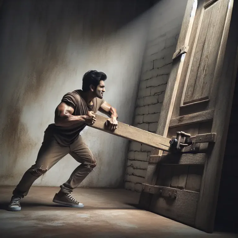 Visual representation of "lever" - To move or lift something using a bar or something similar.