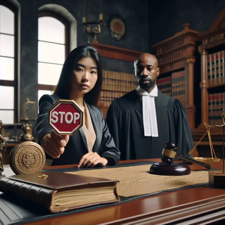 Visual representation of "caveat" - A legal notice that a court or public official should not take an action until the opposing party is given a chance to argue against it.