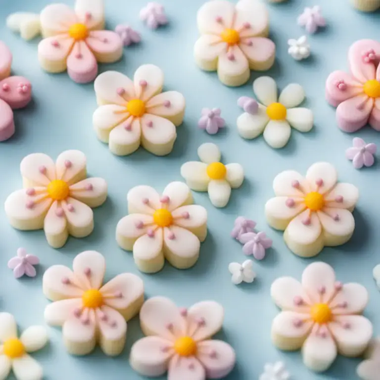 Visual representation of "floret" - A decoration or design shaped like a small flower.