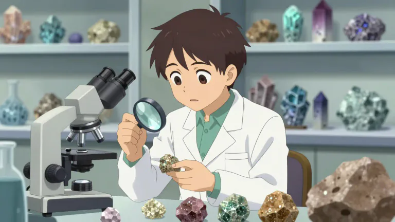 Visual representation of "mineralogy" - The scientific study of minerals