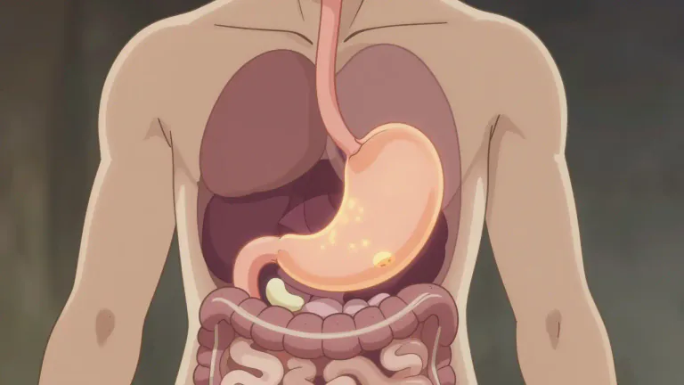 Visual representation of "stomach" - The part of the body where food is processed after it is eaten