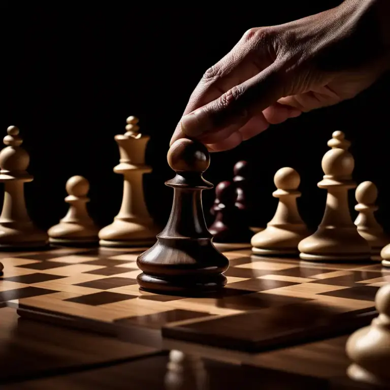 Visual representation of "advancement" - In the game of chess, the positioning of a pawn closer to the opposing side