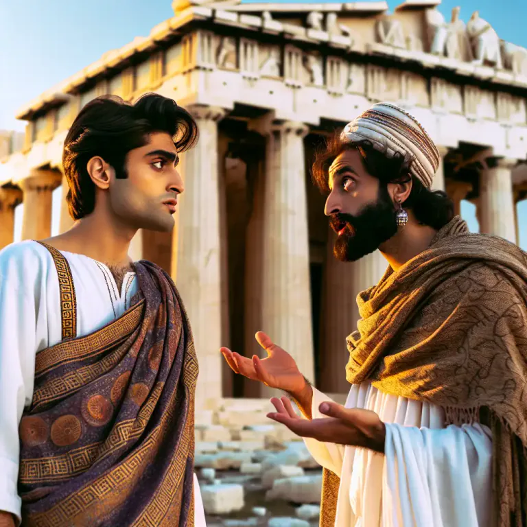 Visual representation of "barbarian" - In ancient Greece and Rome, a person who did not speak Greek or Latin.