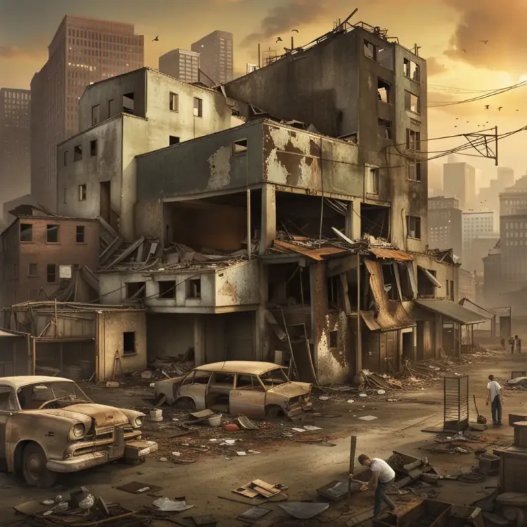 Visual representation of "corrosion" - The act or process of slowly destroying something or making it worse over time.