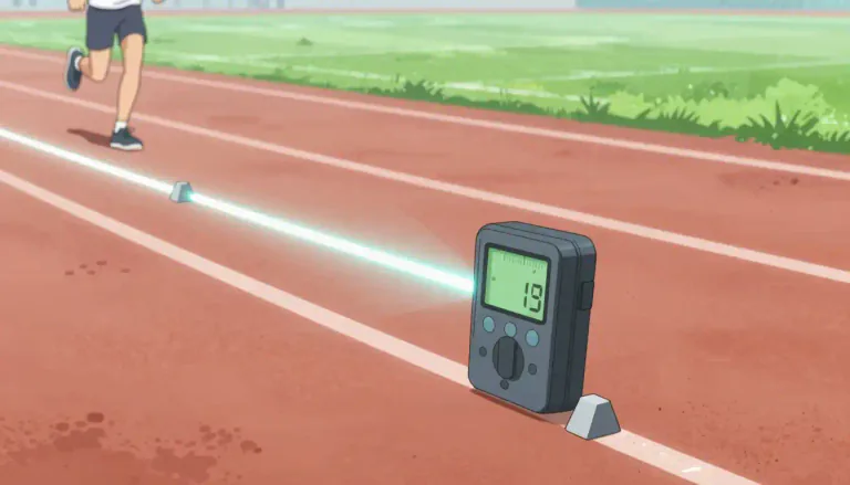 Visual representation of "meter" - A measurement tool that calculates distance measured in 'meters'.