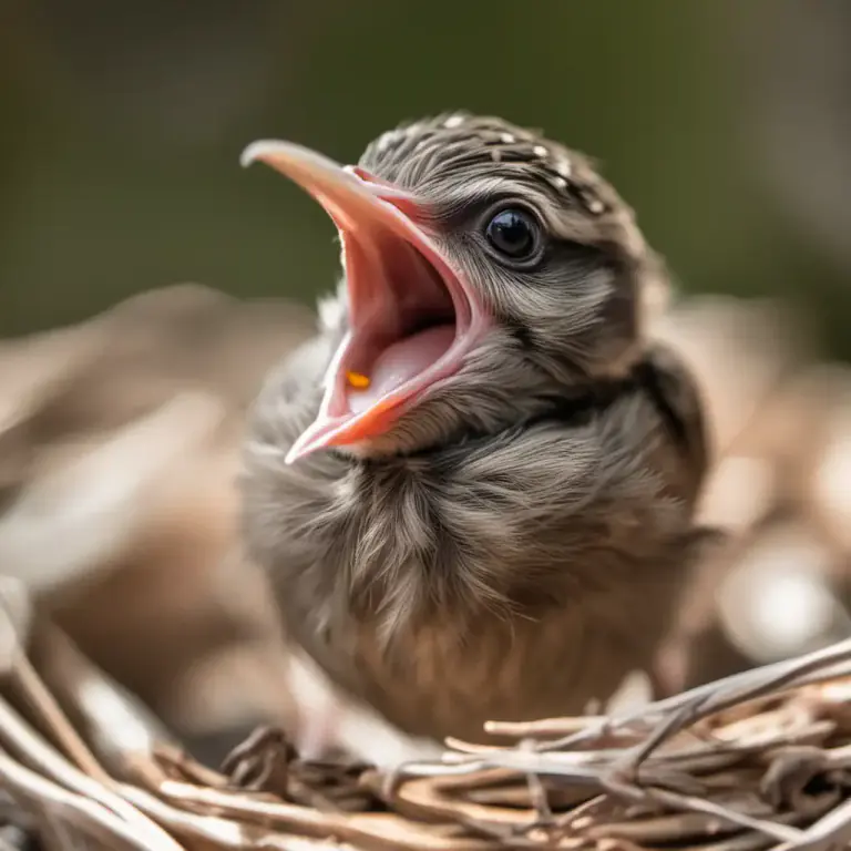 Visual representation of "rictus" - The gape of a bird's mouth.