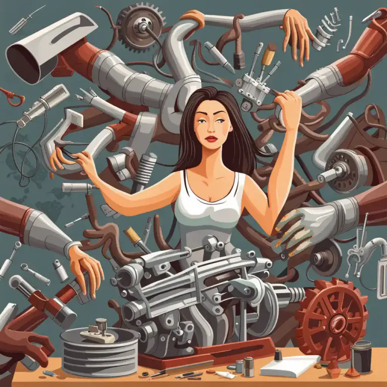 Visual representation of "a jack of all trades" - A person who has skills in many different areas.
