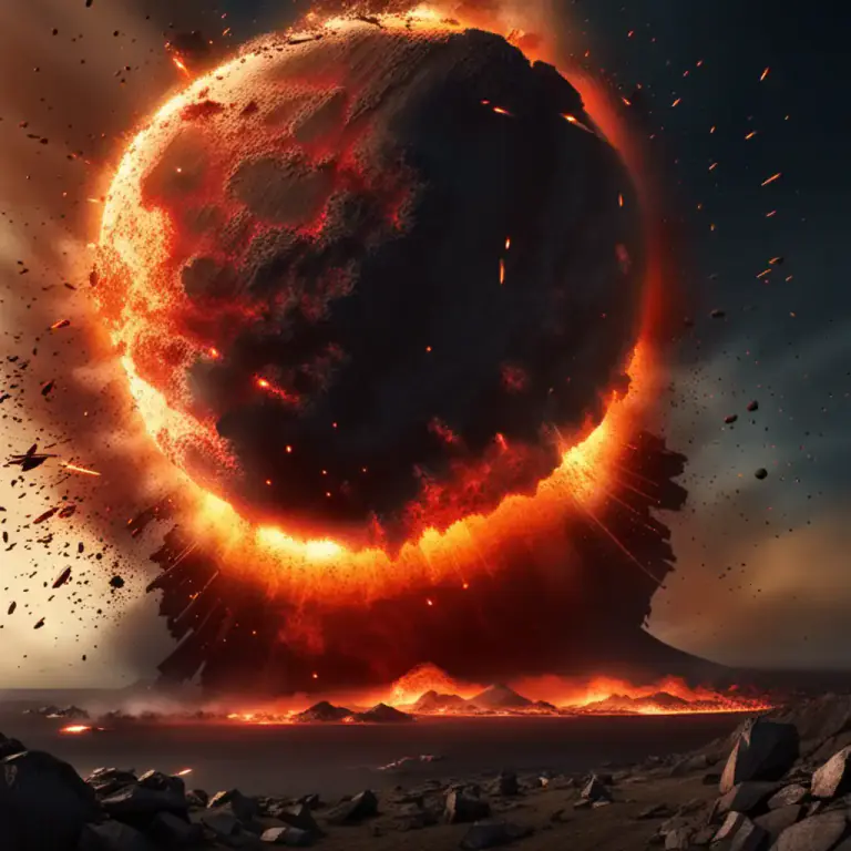 Visual representation of "impact" - To hit something hard