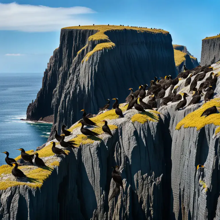 Visual representation of "shag" - A bird, similar to a cormorant, that lives near the sea