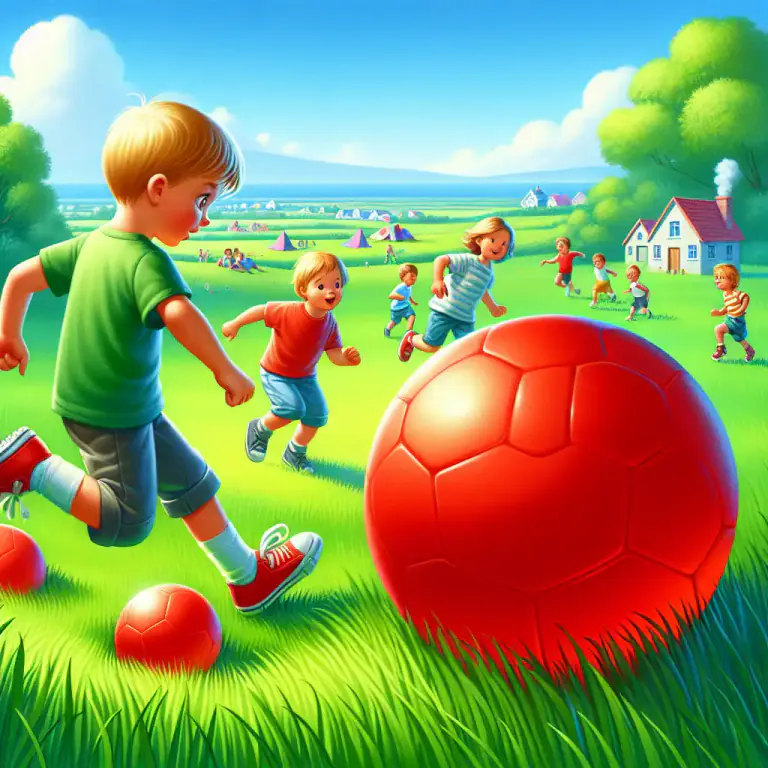 Visual representation of "kickball" - The ball used to play this game.