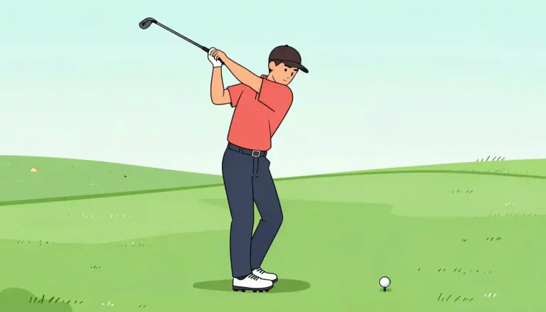 Visual representation of "backswing" - The motion or movement in which a player brings their club, racket, or bat back before hitting the ball