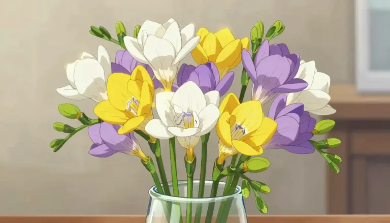 Visual representation of "freesia" - A freesia is a flowering plant known for its attractive, fragrant blooms that are often used in floral arrangements.
