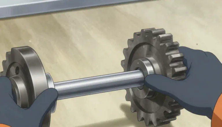 Visual representation of "spline" - A long, thin strip of material used in mechanical contexts, often to connect or align parts, especially in engineering.